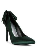 Load image into Gallery viewer, HORNET Green Satin Stiletto Pump Sandals
