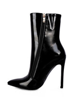 Load image into Gallery viewer, Mania Patent Pu High Heeled Ankle Boot
