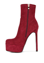 Load image into Gallery viewer, Clubbing High Heeled Microfiber Ankle Boot
