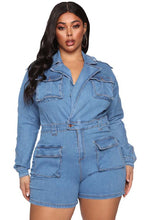 Load image into Gallery viewer, SEXY DENIM ROMPER
