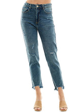 Load image into Gallery viewer, DISTRESSED DETAILED STRAIGHT LEG JEANS
