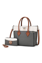 Load image into Gallery viewer, MKF Collection Brynlee Color-Block Tote Bag Mia K
