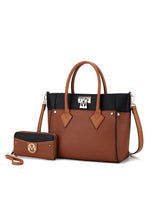 Load image into Gallery viewer, MKF Collection Brynlee Color-Block Tote Bag Mia K
