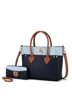 Load image into Gallery viewer, MKF Collection Brynlee Color-Block Tote Bag Mia K
