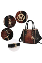 Load image into Gallery viewer, MKF Collection Daisy Croco Satchel &amp; Wallet by Mia
