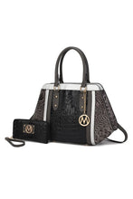 Load image into Gallery viewer, MKF Collection Daisy Croco Satchel &amp; Wallet by Mia
