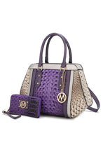 Load image into Gallery viewer, MKF Collection Daisy Croco Satchel &amp; Wallet by Mia
