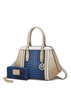 Load image into Gallery viewer, MKF Collection Daisy Croco Satchel &amp; Wallet by Mia
