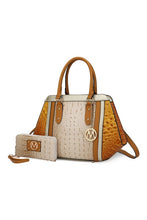 Load image into Gallery viewer, MKF Collection Daisy Croco Satchel &amp; Wallet by Mia
