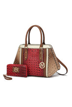 Load image into Gallery viewer, MKF Collection Daisy Croco Satchel &amp; Wallet by Mia
