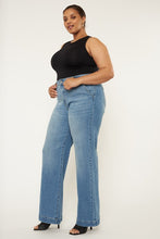 Load image into Gallery viewer, Plus High Rise Trouser Wide Leg Jeans
