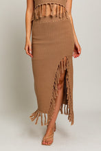 Load image into Gallery viewer, Tassel Detail Sweater Midi Skirt
