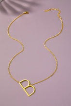 Load image into Gallery viewer, Large stainless steel initial pendant necklace
