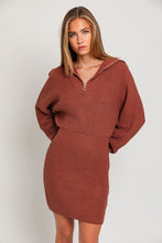 Load image into Gallery viewer, Zipper Sweater Dress
