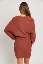 Load image into Gallery viewer, Zipper Sweater Dress
