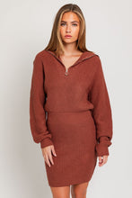 Load image into Gallery viewer, Zipper Sweater Dress
