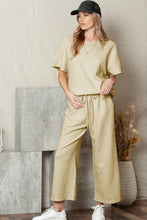 Load image into Gallery viewer, Textured Loose T Shirt and Drawstring Pants Set
