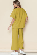 Load image into Gallery viewer, Textured Loose T Shirt and Drawstring Pants Set
