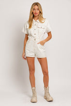 Load image into Gallery viewer, Short Sleeve Denim Romper
