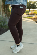 Load image into Gallery viewer, FULL LENGTH  Brown Solid Leggings
