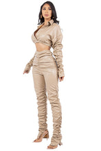 Load image into Gallery viewer, SEXY PU LEATHER 2PC PANTS SET
