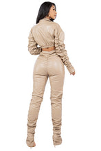 Load image into Gallery viewer, SEXY PU LEATHER 2PC PANTS SET
