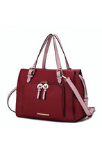 Load image into Gallery viewer, MKF Elise Color-block Satchel Bag by Mia k
