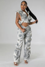 Load image into Gallery viewer, FAHION DENIM TWO PIECE PEANTS SET
