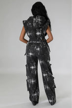 Load image into Gallery viewer, FAHION DENIM TWO PIECE PEANTS SET
