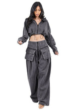 Load image into Gallery viewer, FAHION DENIM TWO PIECE PANT SET
