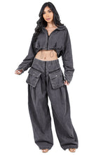 Load image into Gallery viewer, FAHION DENIM TWO PIECE PANT SET
