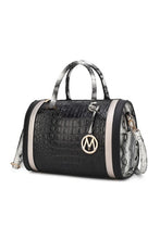 Load image into Gallery viewer, MKF Eleanor Faux Crocodile-Embossed Satchel by Mia
