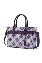 Load image into Gallery viewer, MKF Collection Vivian Plaid Satchel Bag by Mia K
