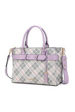 Load image into Gallery viewer, MKF Collection Vivian Plaid Satchel Bag by Mia K
