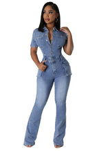 Load image into Gallery viewer, WOMEN DENIM SEXY JUMPSUIT
