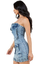 Load image into Gallery viewer, WOMEN FASHION DENIM DRESS
