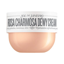 Load image into Gallery viewer, Sol De Janeiro Rosa Charmosa Dewy Body Cream Rosewater Crystal Peptides 8 oz
