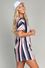 Load image into Gallery viewer, Multi striped print Tunic Dress
