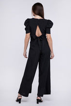 Load image into Gallery viewer, V Neck Puff Sleevw Jumpsuit
