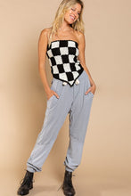 Load image into Gallery viewer, Checkerboard Pattern Tube Top Sweater
