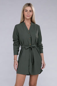 Shirt Dress with Belt