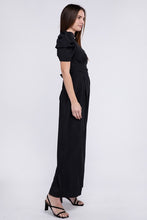 Load image into Gallery viewer, V Neck Puff Sleevw Jumpsuit
