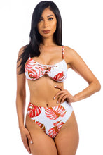 Load image into Gallery viewer, Two Piece Tropical Leave Print Bikini
