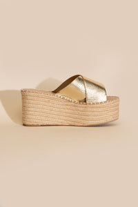 PARTNER-S RAFFIA PLATFORM SLIDES