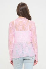 Load image into Gallery viewer, Floral print lace long sleeves top
