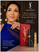 Load image into Gallery viewer, YSL03- YSL Yves Saint Laurent Lash Clash Makeup Set Mascara 9ml - 01 Black &amp; Libre Eau De Parfum 10ml - MSRP $70
