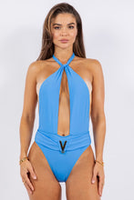 Load image into Gallery viewer, ONE PIECE BATHING SUIT DEEP OPEN WITH BELT ON WAIS
