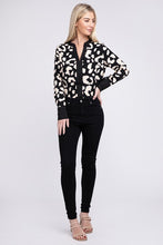 Load image into Gallery viewer, Leopard Notched Neck Blouse
