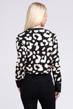 Load image into Gallery viewer, Leopard Notched Neck Blouse
