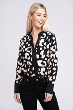 Load image into Gallery viewer, Leopard Notched Neck Blouse
